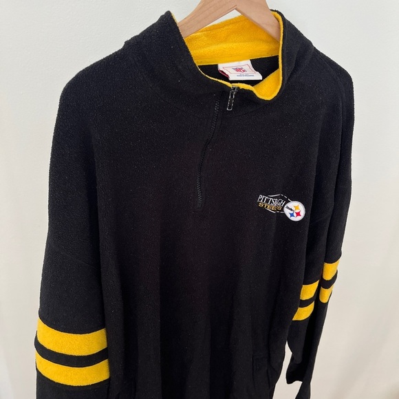 90s NFL Black and Gold Steelers Fleece big and tall - Picture 5 of 5